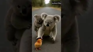 Koala Help The Poor Chick#chicks #birds #cuteanimals #koala