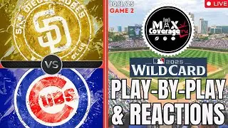 🔴NL Wild Card - San Diego Padres vs Chicago Cubs - Play-By-Play & Reactions (10/1/25)