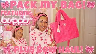 🎀Pack my Juicy bag with me, featuring my new pencil case by Blippo, +Bow Haul! Very Girly 🎀