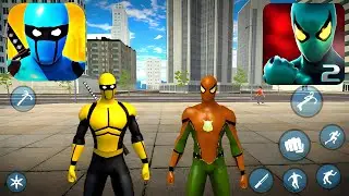 Blue Ninja Vs Power Spider Hero 2 Rope Hero - Gameplay Walkthrough Part 22 (iOS, Android)