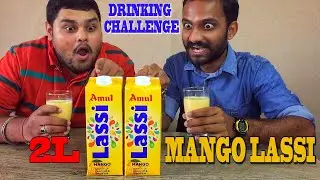 2 LITER MANGO LASSI DRINKING CHALLENGE | LASSI DRINKING CHALLENGE FT.LAKSHLEE | INDIAN FOOD