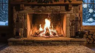 Cozy Fireplace Ambience - for Sleep & Relaxation, Warm Winter Ambience, Soft Fire Sounds