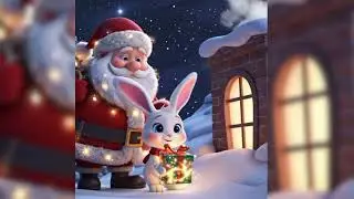 Classic christmas cartoon | santa claus and little Rabbit 🎅🐰