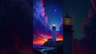 Midnight Lighthouse | Stunning Coastal Nightscape in 4K