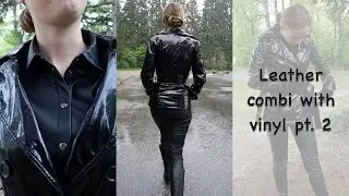 Black leather pants and vinyl jacket II