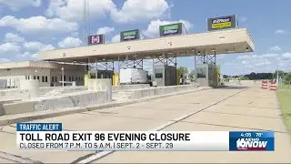 Overnight toll plaza closures to begin at Elkhart East exit