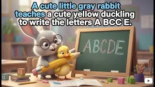 Letter TRACE A-E! ✍️ NINI Rabbit & LILI Duckling's EASY Writing Practice for Kids!