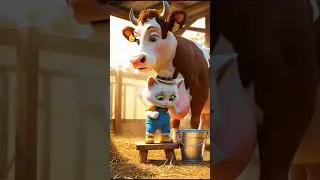 Kitty Opens a Dairy Farm #animation #shorts #cartoon #funnycatvideos #cat #catfunny #catvideos #cow