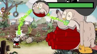 Cuphead - All Bosses With Extreme Rapid Fire Rate With Healthbar ( Chaser )