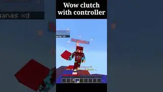 Wow clutch with controller !! 🎮 #controller #minecraft #clutch