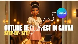 Как создать эффект контурного текста в Canva | Простое пошаговое руководство