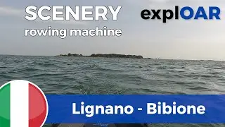 scenery for rowing machine  Italy Adriatic Sea - part 1 of 2 from Lignano to Bibione