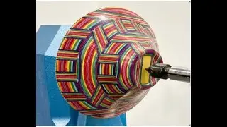 Woodturning Vivid Stripes #woodturning #stripes #diy #tips #ideas #tricks #craft #making #video