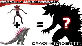 Fusion Drawing: Godzilla x Demogorgon | Stranger Things Fanart | Maxxive Jumpo