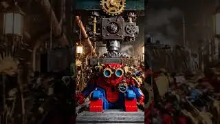 Steampunk Spider-Man LEGO Gear Destruction #spiderman #asmr #short