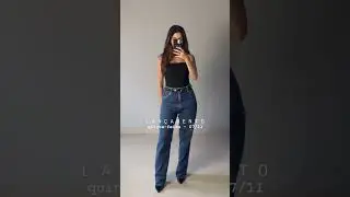 Cal&ccedil;a Jeans Reta 🖤🪩 #shorts