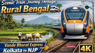 Scenic Train Journey Through Rural Bengal 🚆 | Vande Bharat Express Kolkata to NJP | 4K
