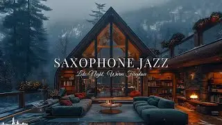 Saxophone Night Jazz for Sleeping 🎷 Street Sax Sweet Jazz & Calm Winter Instrumental Jazz