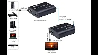 Test 60 Meter  BAFO HDMI Extender , Extend Over Cat5 /6 || Support 1080P