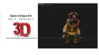 Warrior Pug Rigged for Post Apocalyptic Games and More 3D model