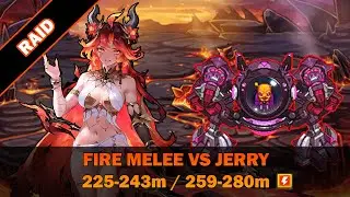 Guardian Tales Raid - Fire Melee vs Jerry + Tutorial (225-243m)
