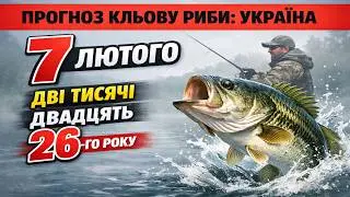 ПРОГНОЗ КЛЮВАННЯ в Україні на 7 лютого 2026 року: Кидай все і на рибалку!