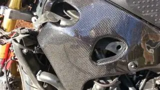Honda CBR1000RR Carbon Fiber Frame Cover Installation
