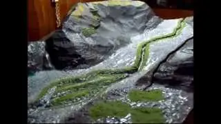 Maqueta de sistemas hidráulicos del antiguo Perú