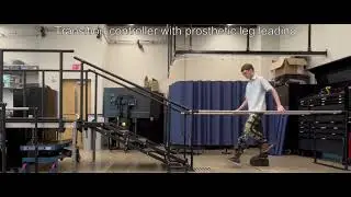 Controlling a powered prosthetic leg during continuous transitions between walking and stair ascent