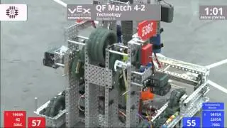 VEX Worlds 2016 - VRC HS Technology - QF 4-2 (1064A 62 536C) 244 vs 205 (9898A 2605A 7682)
