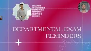 Departmental Exam Instructions