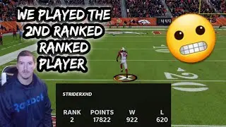 Madden 22 RANKED gameplay Vs the #2 Xbox series X player ! Can I upset him with a random team?