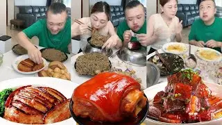 自私老公霸占所有食物，等我拿出大肘子后，他只能干瞪眼！【宝哥宝嫂爱美食】