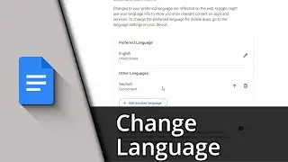 How to change Language in Google Docs ✅ Tutorial