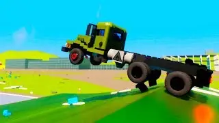 13 Truck & 13 Jumps on Ramp | Brick Rigs