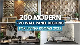🔲 200 Modern PVC Wall Panel Designs for Living Room Wall Decoration 2025 | Fixing Expert