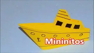 ORIGAMI CÓMO HACER UN BARCO DE PAPEL FÁCIL (YATE) | MININITOS