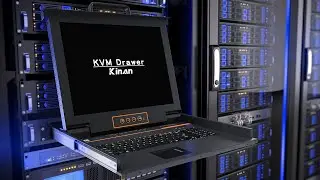 Kinan 17in DVI 8 Port KVM Switch with Monitor | LD2708