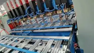 Multi-spot welding machine for pallets #spotweldingmachine