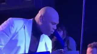 Cool backstage view of a band. Featuring: Lamar Harris' Georgia Mae