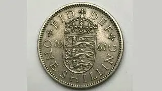 UK 1961 ONE SHILLING Coin VALUE + REVIEW