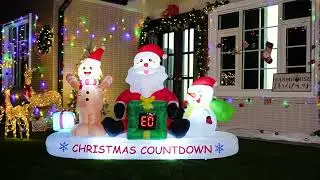 SHareconn 8ft Christmas Inflatable Outdoor Decorations Christmas Countdown