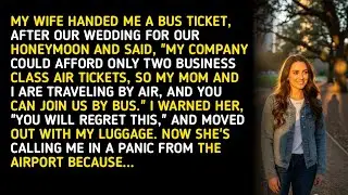 MY WIFE HANDED ME A BUS TICKET, AFTER OUR WEDDING FOR OUR HONEYMOON AND SAID, 