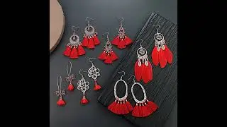 2021 Fashion Bohemian big tassel dangle drop earrings for girls and women