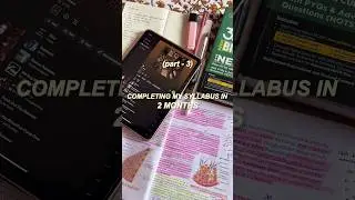 *HECTIC* study vlog‼️🥲 completing syllabus in 2 MONTHS #neet #jee #shorts