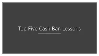 Five Cashban Lessons
