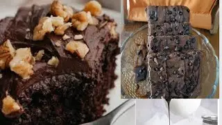#brownie with wheat flour 🌾 #sweet #cake #cravings #recipe #homemade #chocolate #egglessbaking