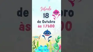 Convite Animado Baby Shark (Menina)