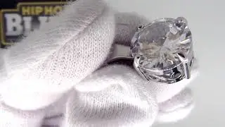 15MM CZ Solitaire Rhodium Bling Bling Pendant MBP1039R