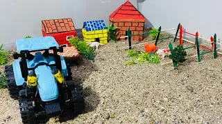 Diy mini Village Idea / Save Animal & Cow Idea / Mini Tractor / Science Project / #tractor #toy